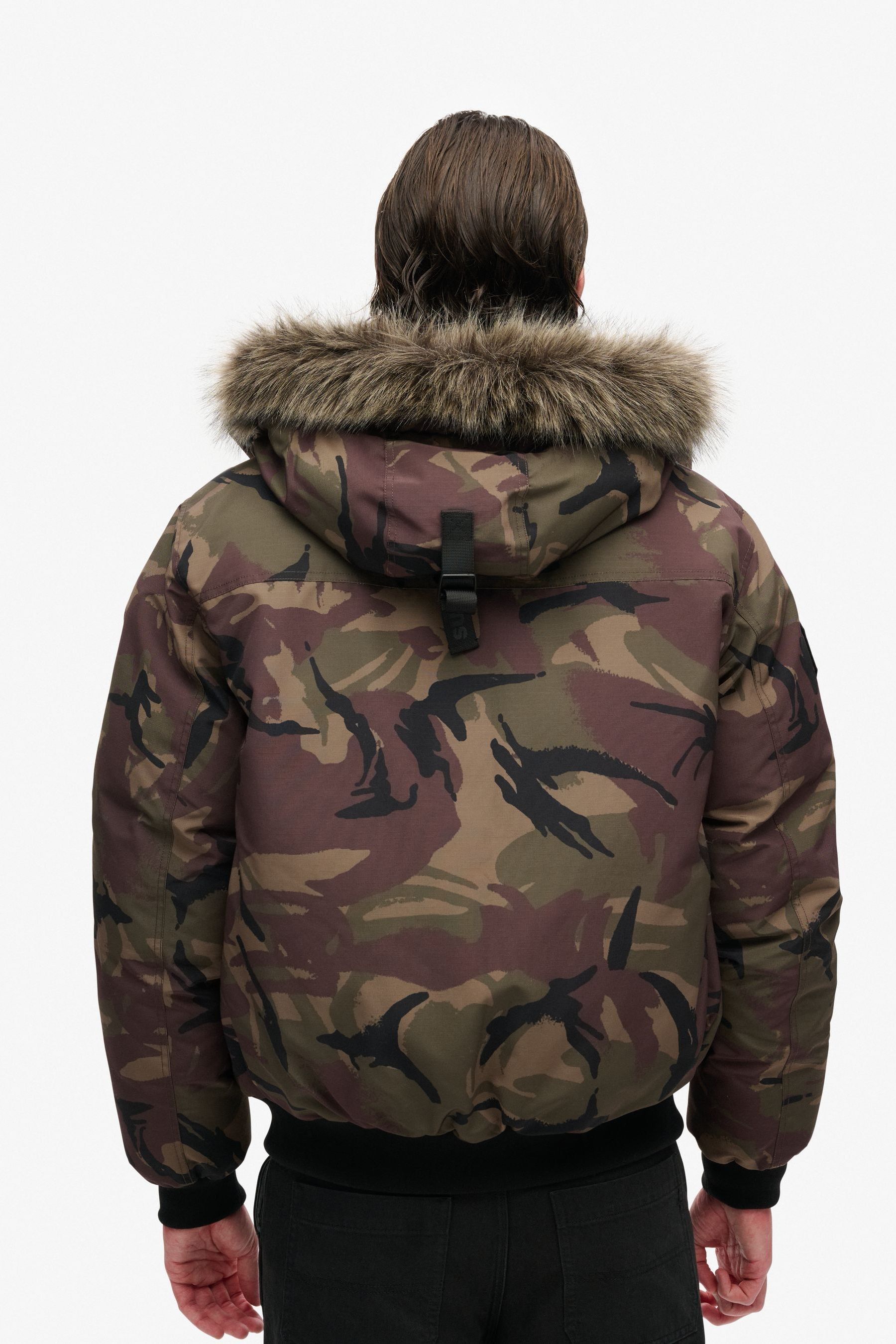 Buy Superdry Para Camo Everest Faux Fur Bomber Coat Jacket from Next United Arab Emirates