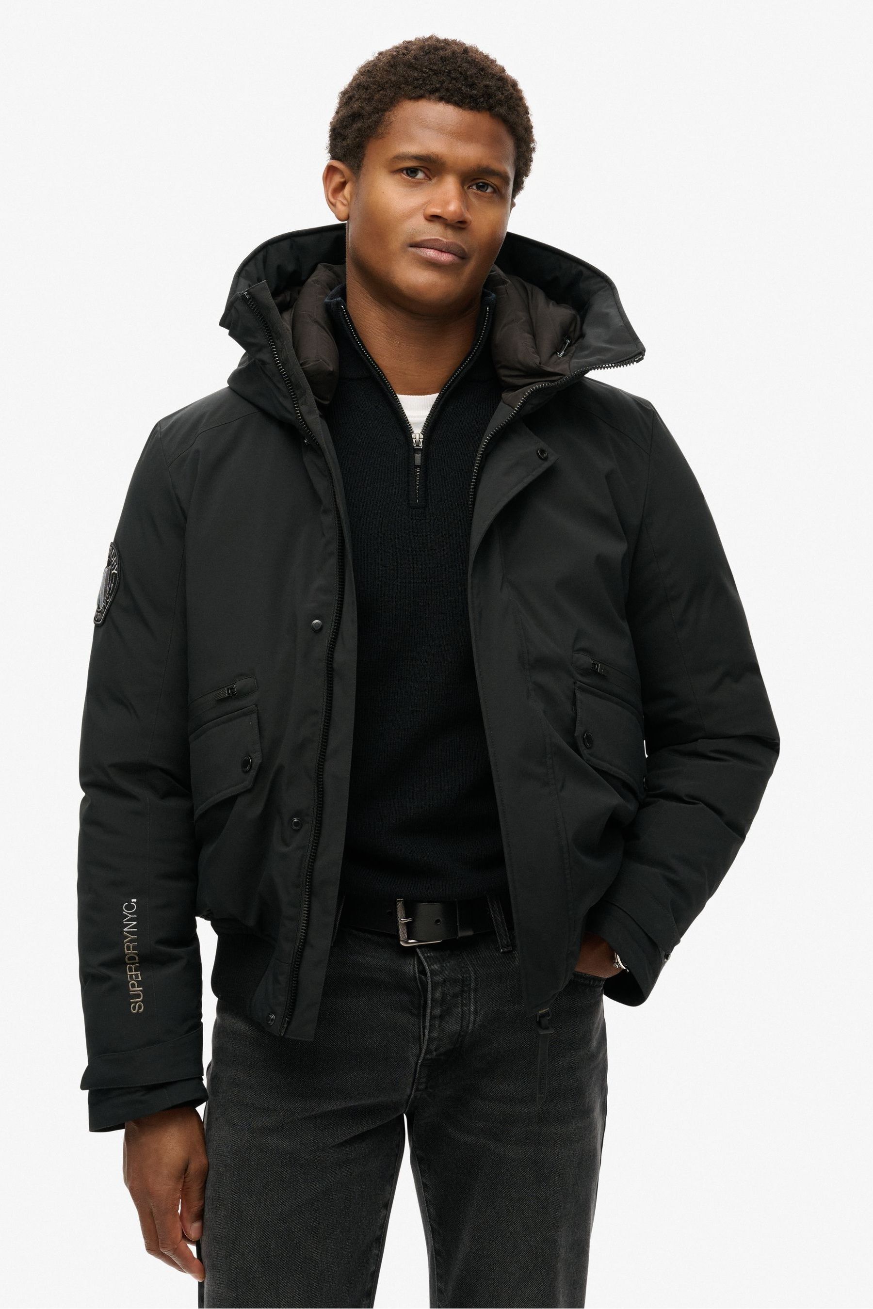 Superdry City Padded Bomber Jacket Black L Man M5011908A 02A L