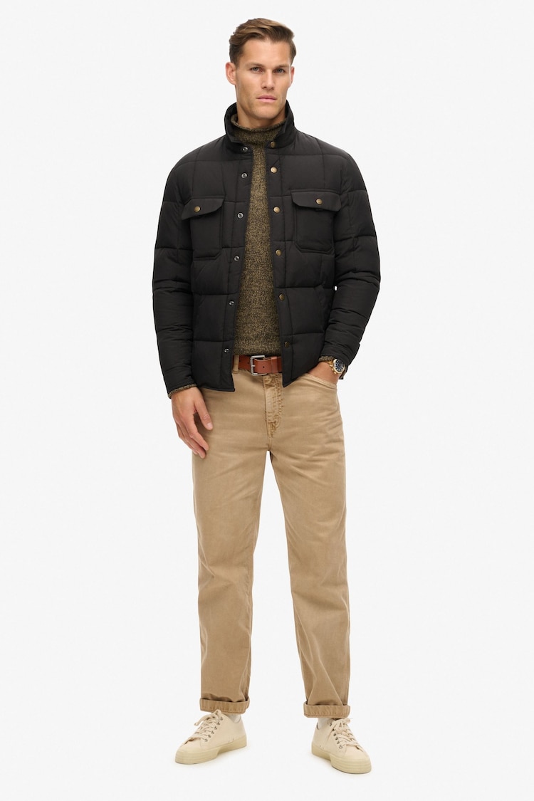 Superdry Jet Black Surplus Padded Overshirt Jacket - Image 3 of 3