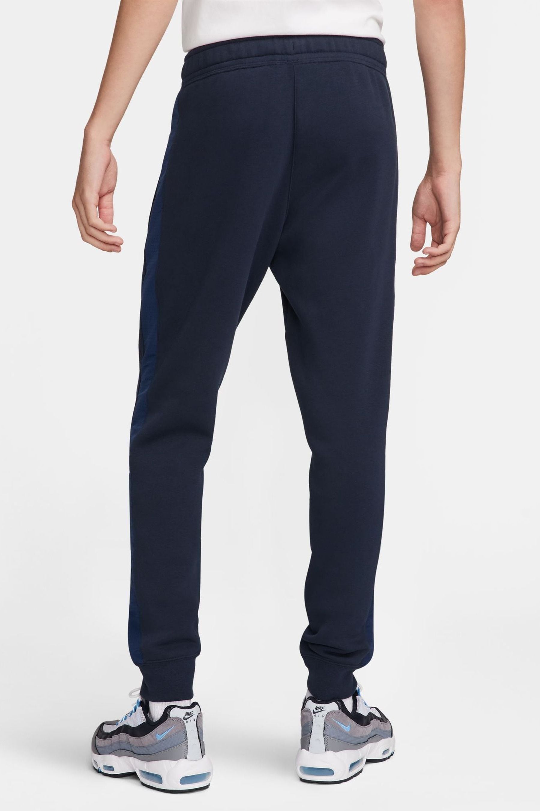 Nike navy fleece joggers on sale