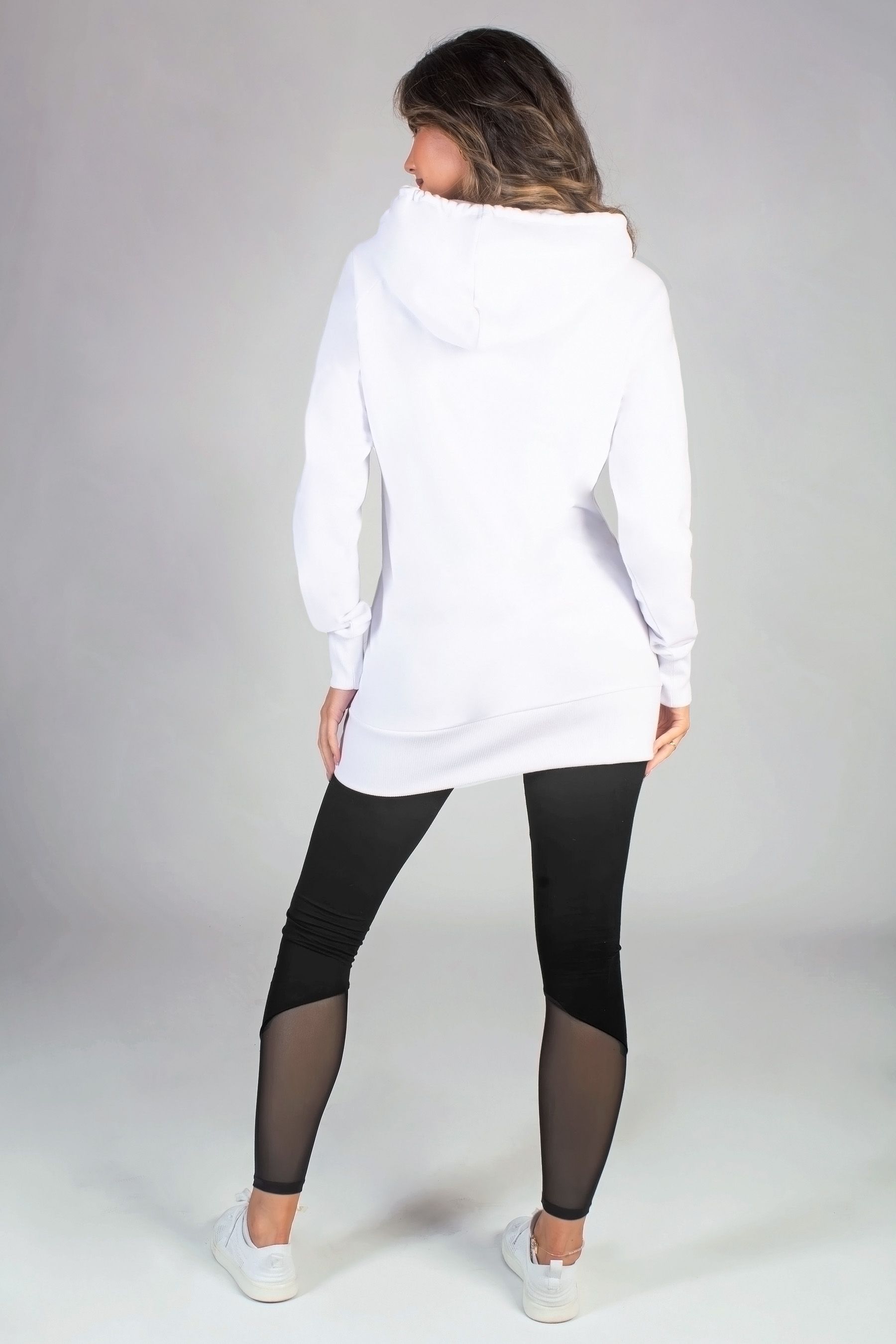 Pineapple White Womens Longline Hoodie