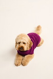 Pink Cable Stitch Dog Jumper - Image 5 of 9