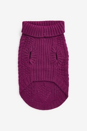 Pink Cable Stitch Dog Jumper - Image 7 of 9