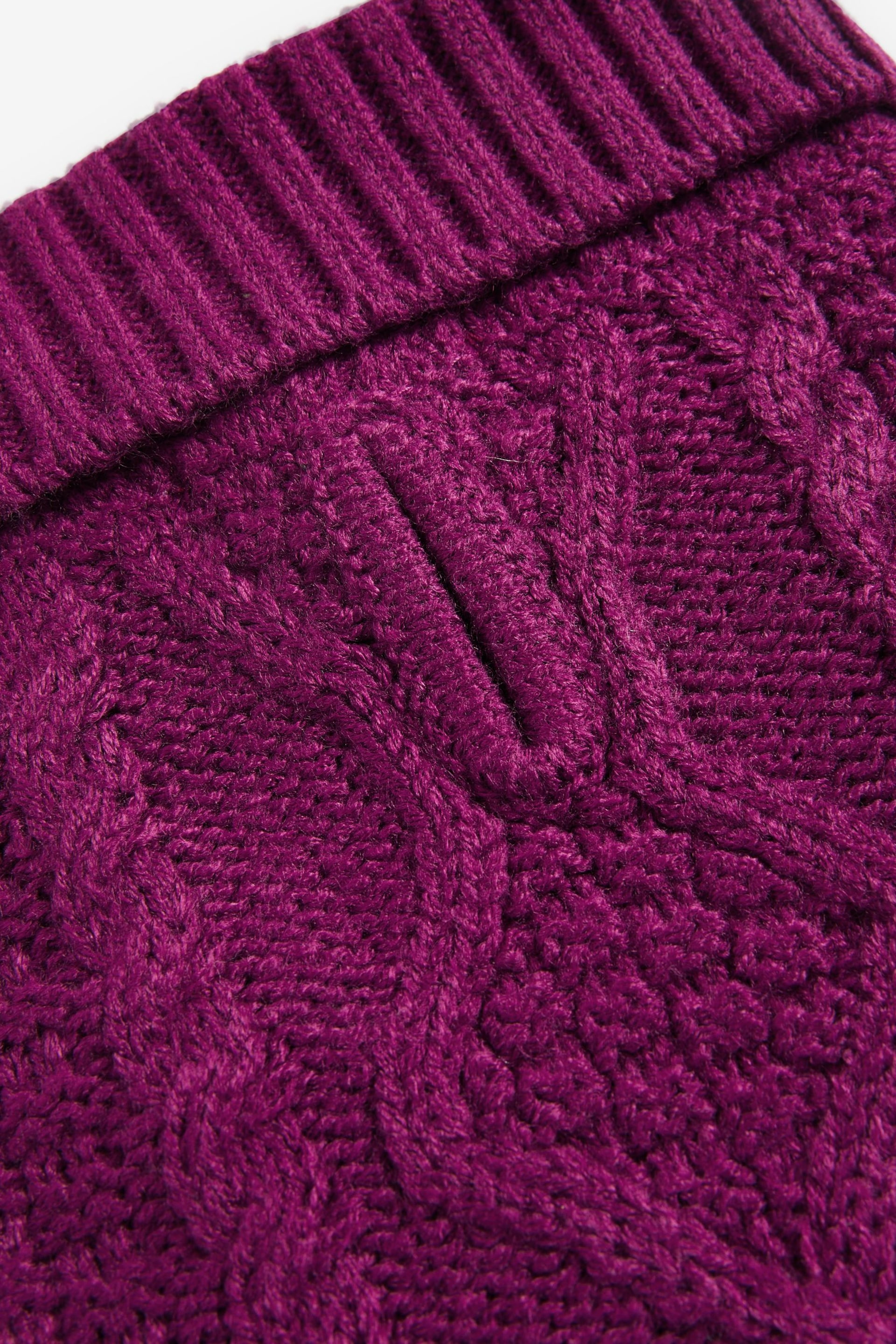 Pink Cable Stitch Dog Jumper - Image 8 of 9