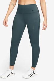 Nike Dark Green Premium Universa MediumSupport HighWaisted 7/8 Leggings with Pockets - Image 1 of 4