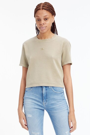 Calvin Klein Jeans Grey Waffle T-Shirt