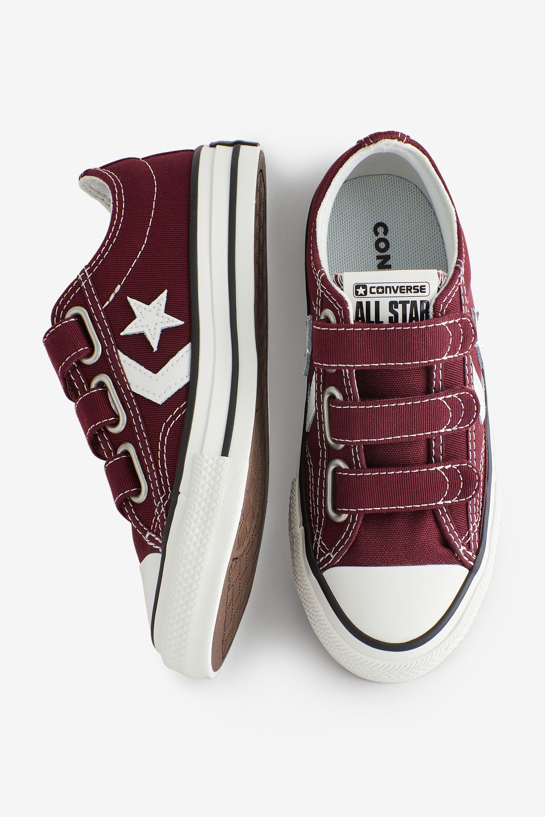 Buy Converse Burgundy Red Star Player 76 Ox Junior Trainers from