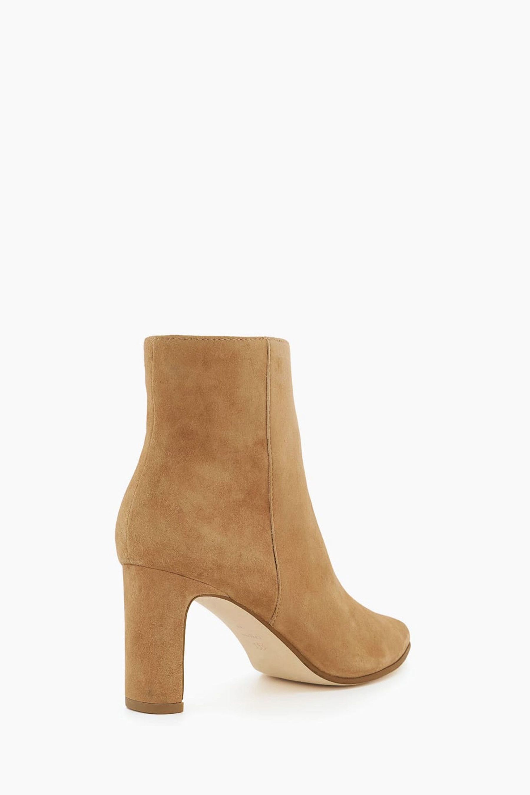 Buy Dune London Natural Ottaly Point Block Heel Boots from Next Luxembourg
