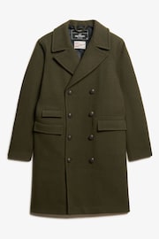 Superdry Olive Night Green Merchant Wool Long Coat - Image 2 of 2