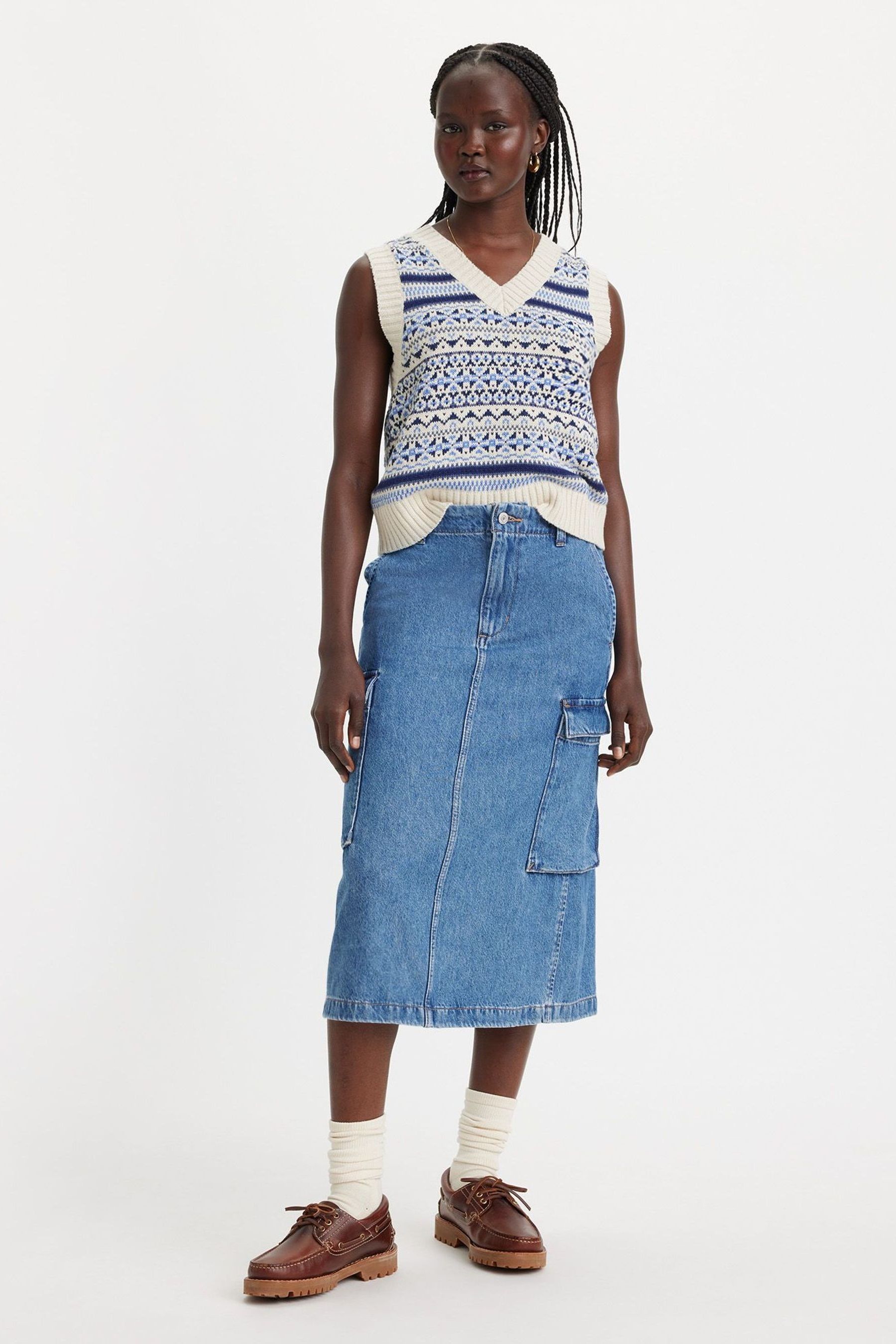 Buy Levi s Cause and Effect 100 Cotton Cause And Effect Cargo Midi Skirt from the Next UK online shop