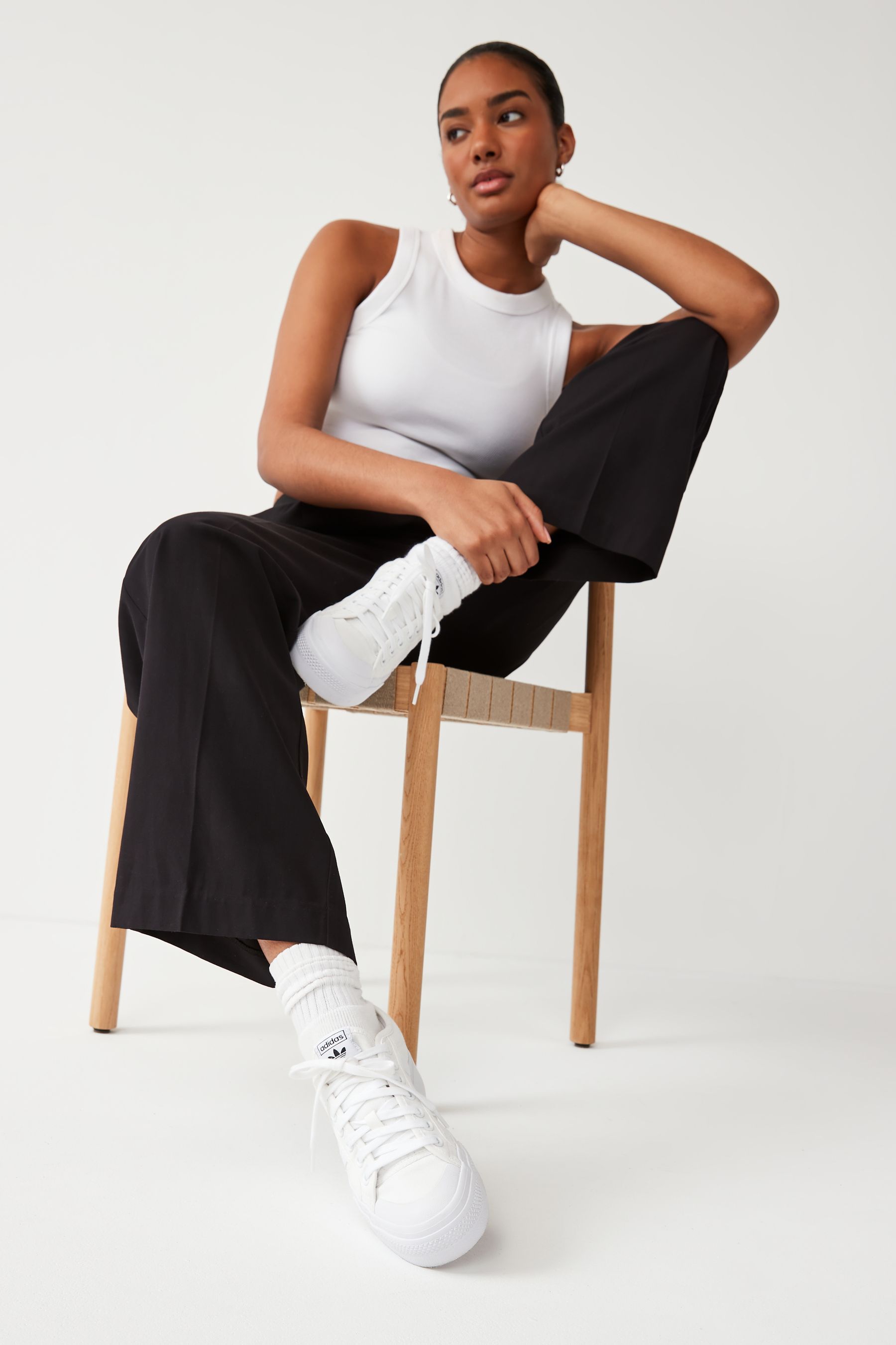 Buy adidas Originals White Nizza Platform Trainers from Next Thailand