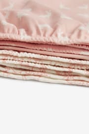 The Little Tailor 2 Pack Pink 100% Cotton Baby Fitted Jersey Cot Sheets - Image 2 of 10