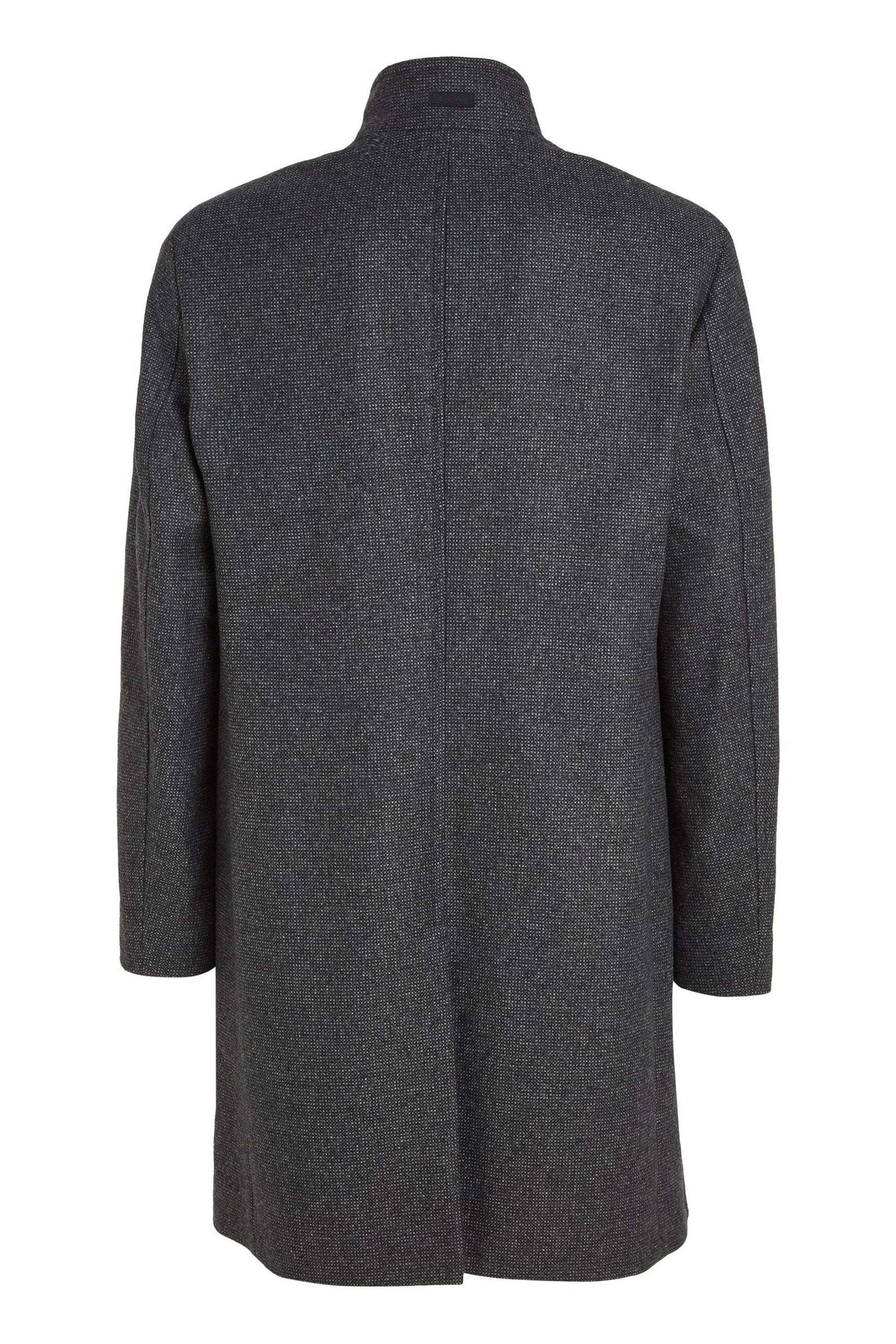 Wool blend funnel neck coat outlet