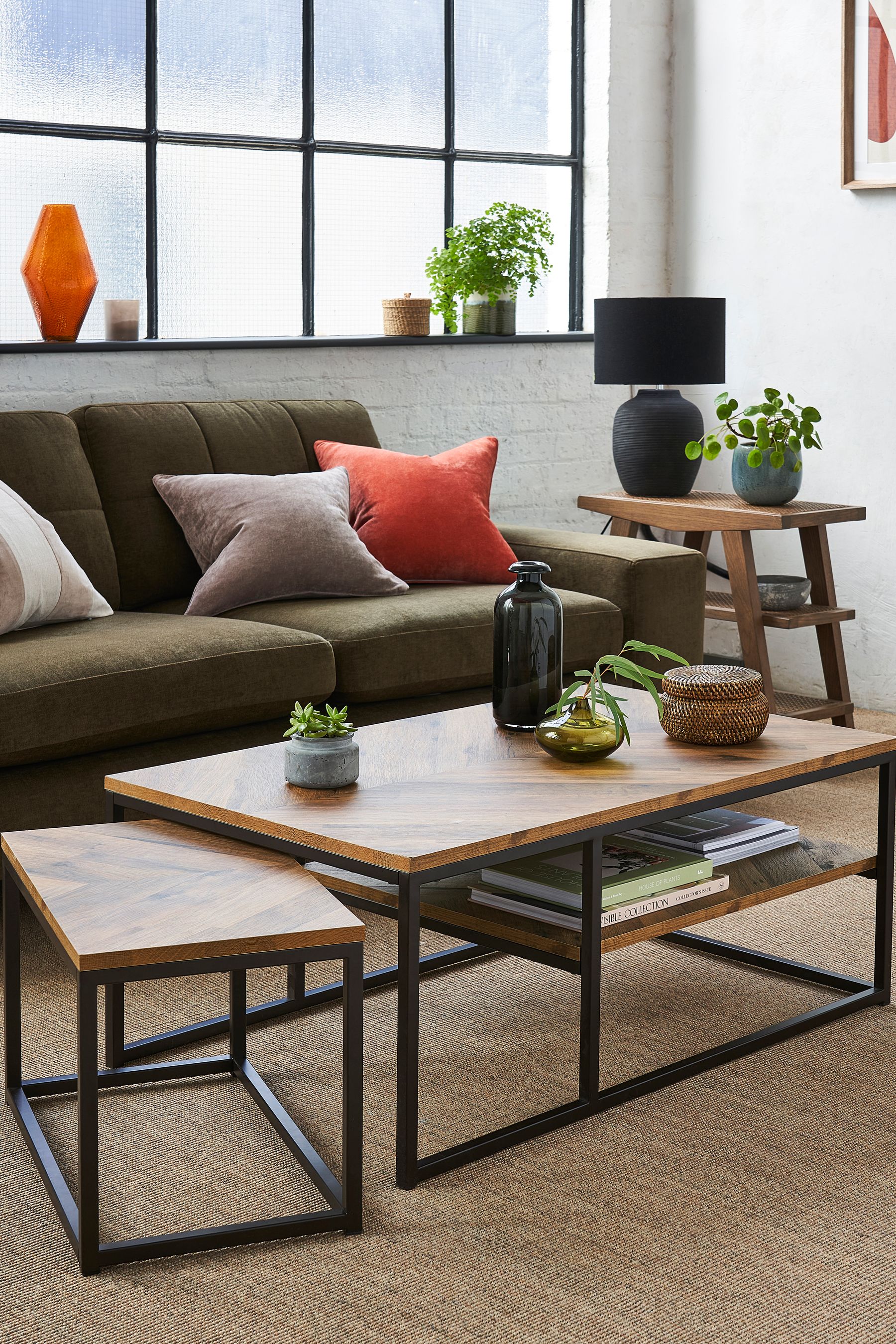 Chevron oak best sale coffee table