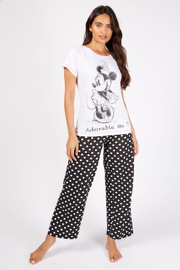 Character Black Disney Minnie Mouse Women's Long Leg Pyjama Set