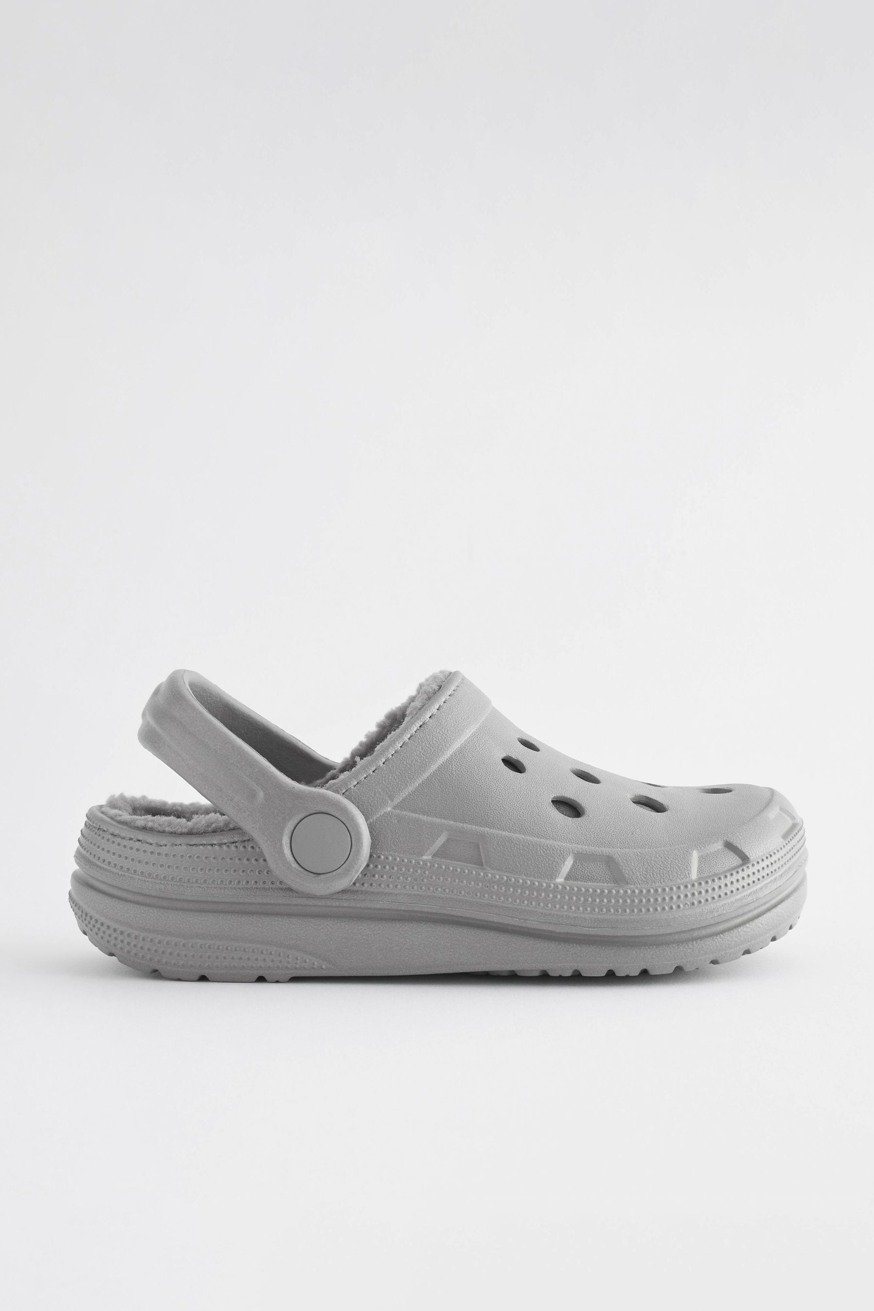 Light grey fuzzy crocs 2025