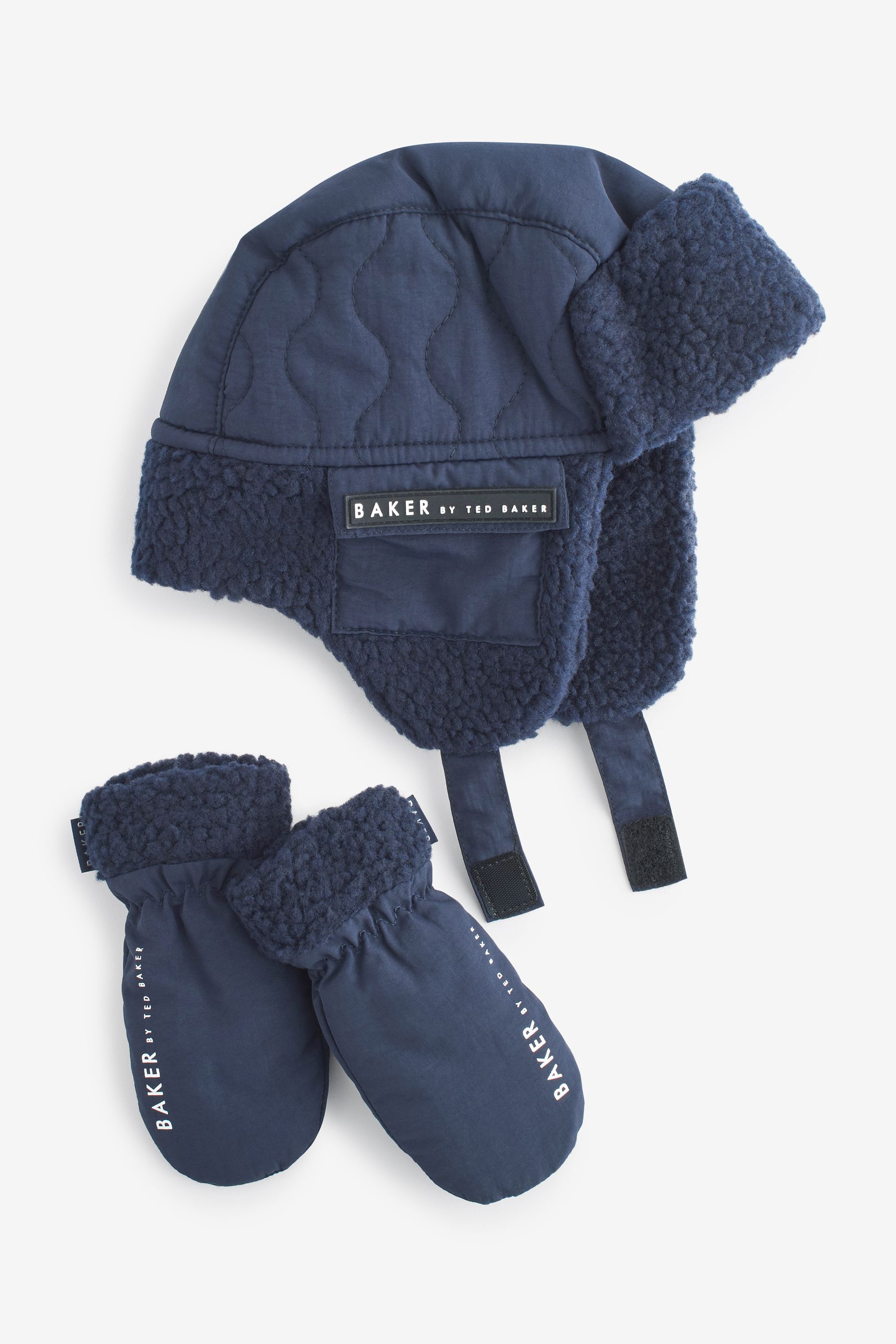 Baby boy trapper hat and mittens best sale