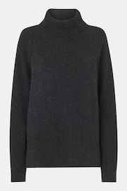 Whistles Grey Cashmere Roll Neck Jumper - Image 5 of 5