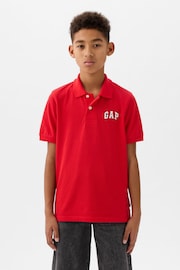 Gap Red Logo Short Sleeve Polo Shirt (4-13yrs) - Image 1 of 3