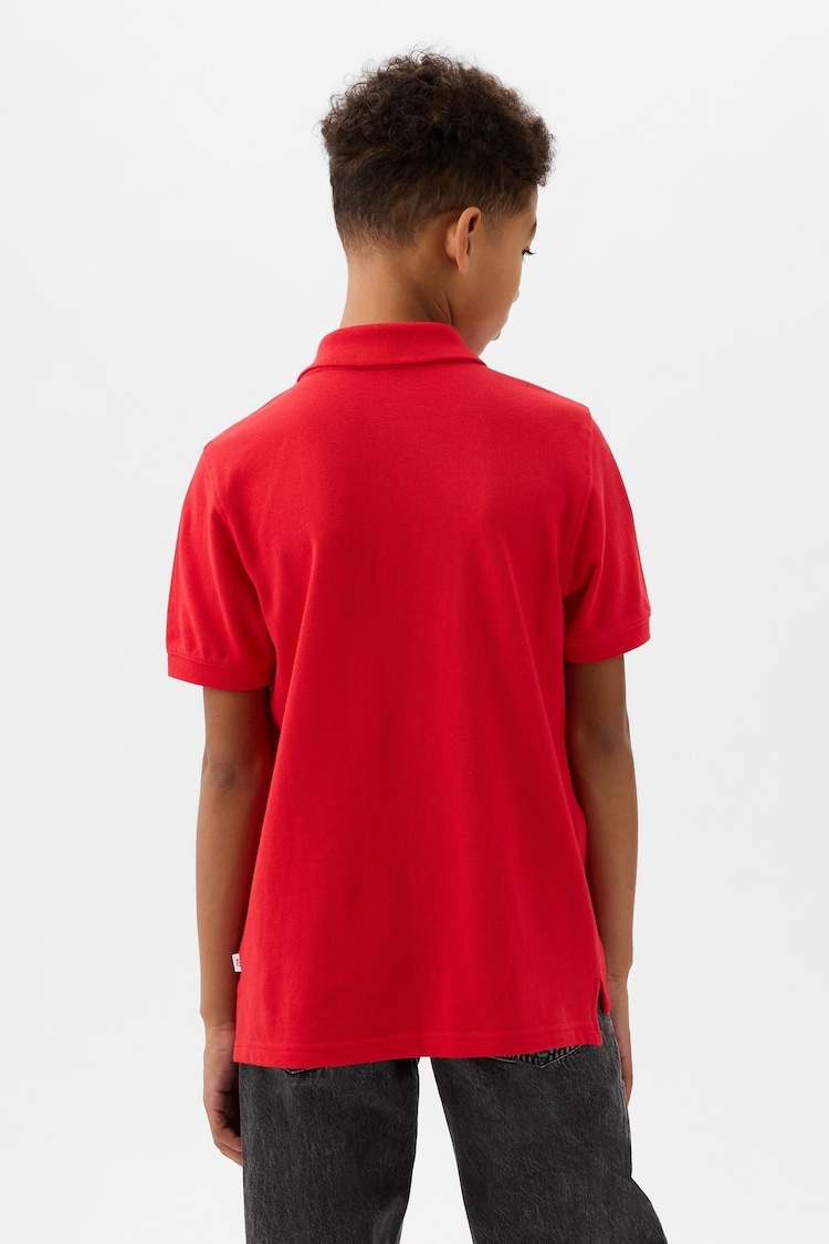 Gap Red Logo Short Sleeve Polo Shirt (4-13yrs) - Image 2 of 3