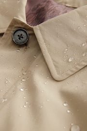 Neutral Brown Shower Resistant Padded Trench Coat - Image 5 of 13