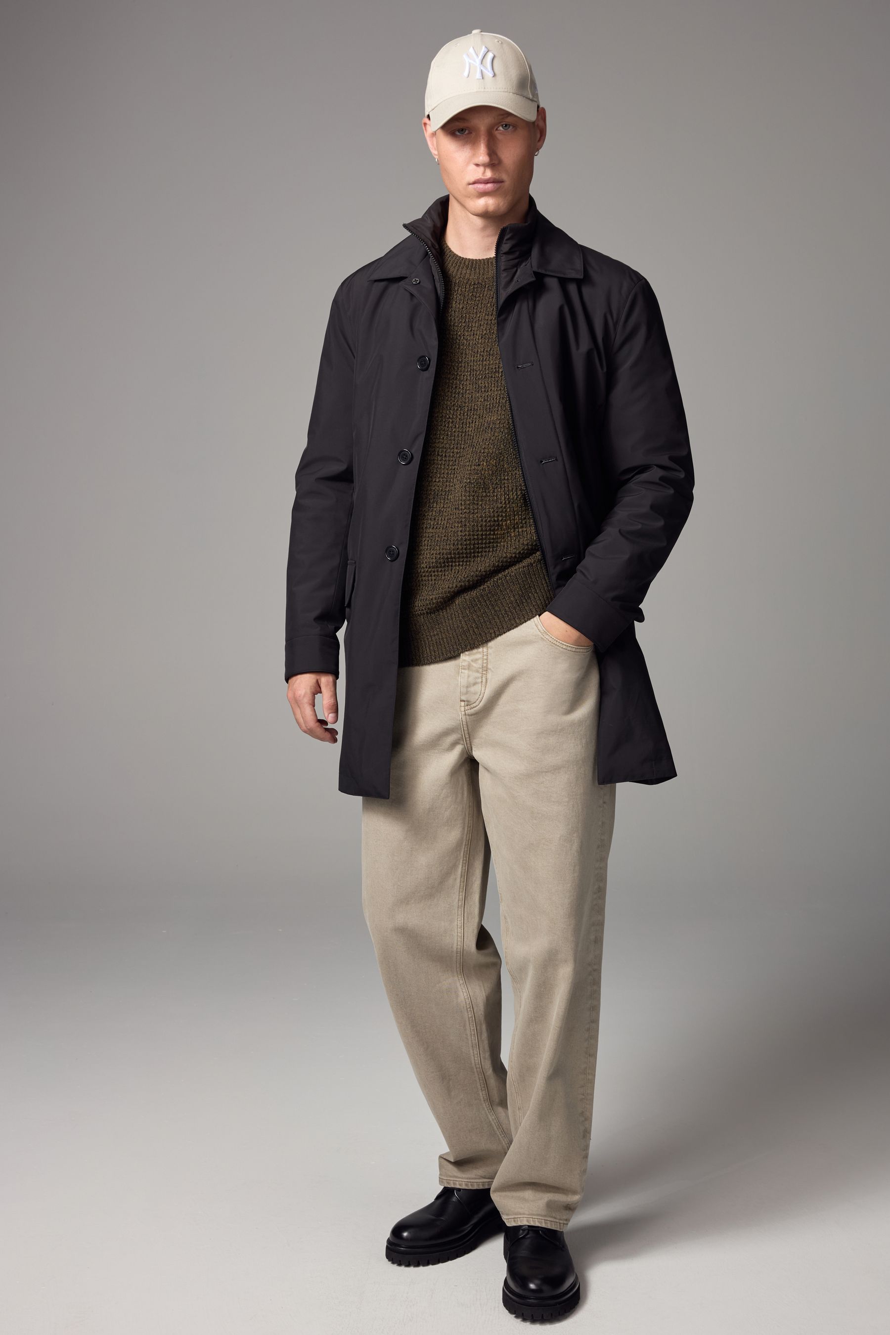 Next mens funnel neck coat best sale