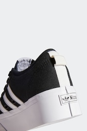 أسود - حذاء رياضي مرتفع من الأمام Nizza من adidas Originals  - Image 14 of 15