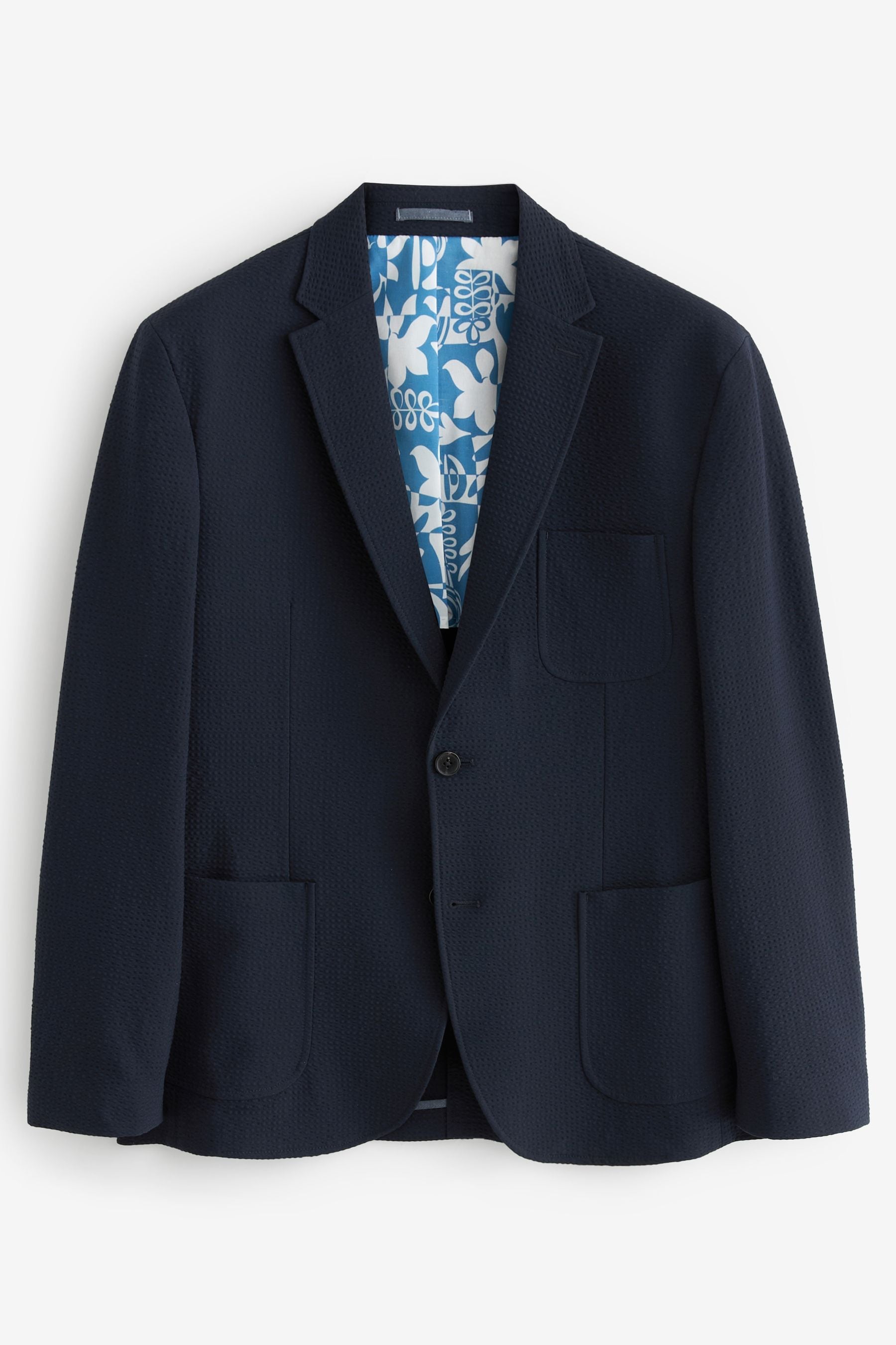 Buy Navy Relaxed Fit Seersucker Suit Jacket from Next Canada