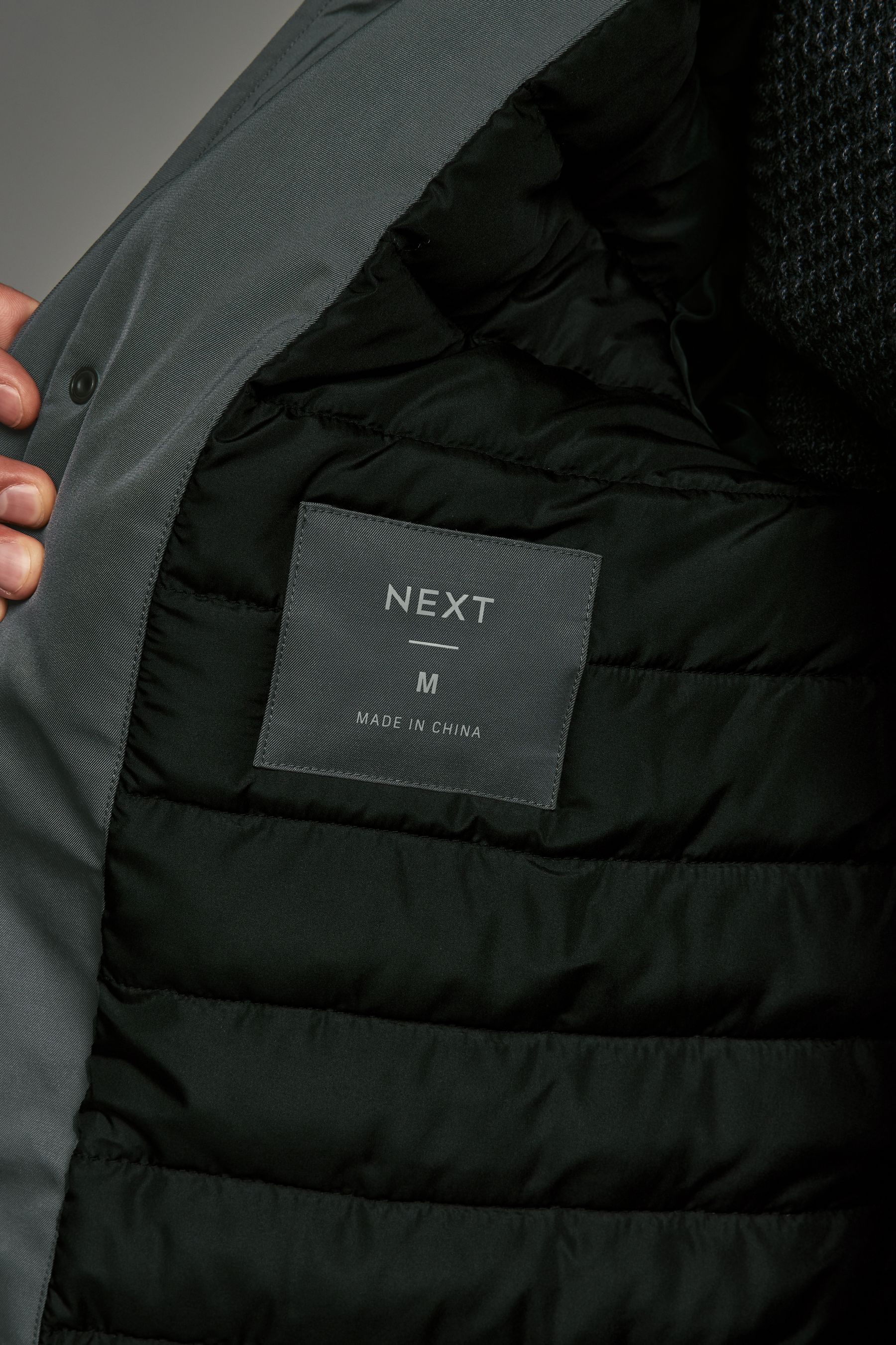 Buy Charcoal Grey Shower Resistant Padded 4 Pocket Parka Coat from the Next UK online shop
