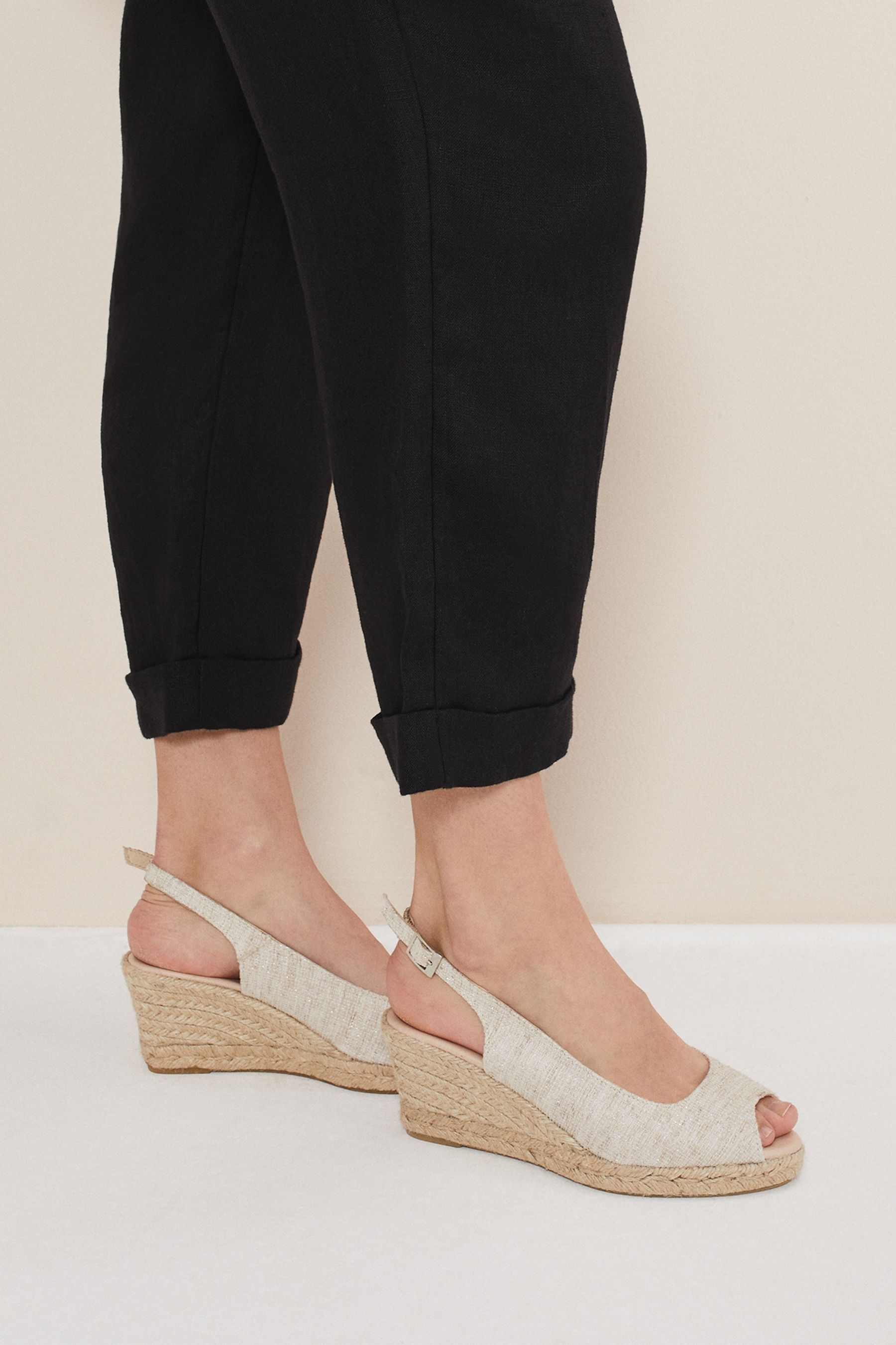 Peep toe hot sale slingback espadrilles