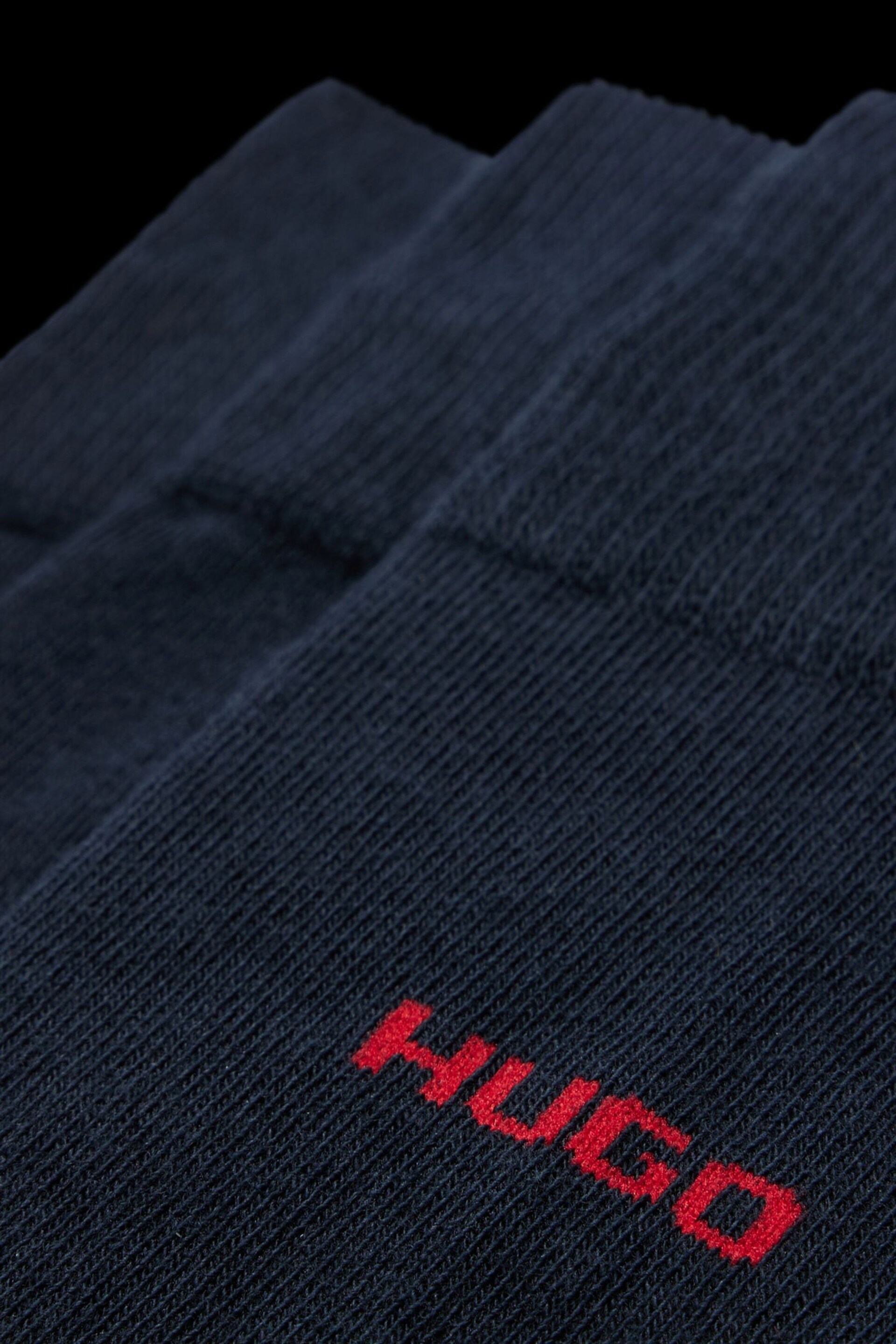 HUGO Regular Length Logo Socks 3 Pack - Image 4 of 5