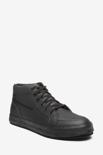 Kickers Black Tovni Hi Leather Shoes