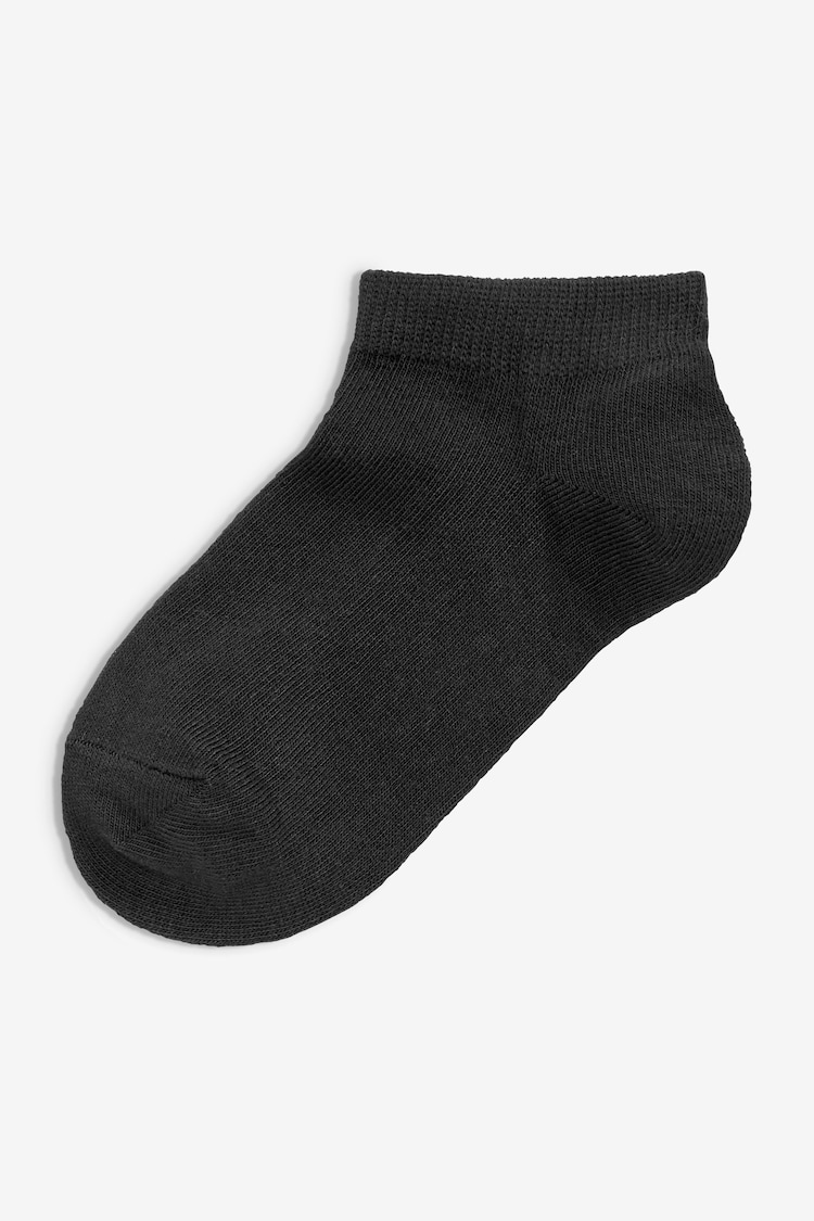 Black 5 Pack Cotton Rich Trainer Socks - Image 3 of 5