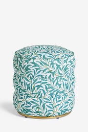 Clarke & Clarke William Morris Willow Boughs Teal Sicily Stool - Image 2 of 4