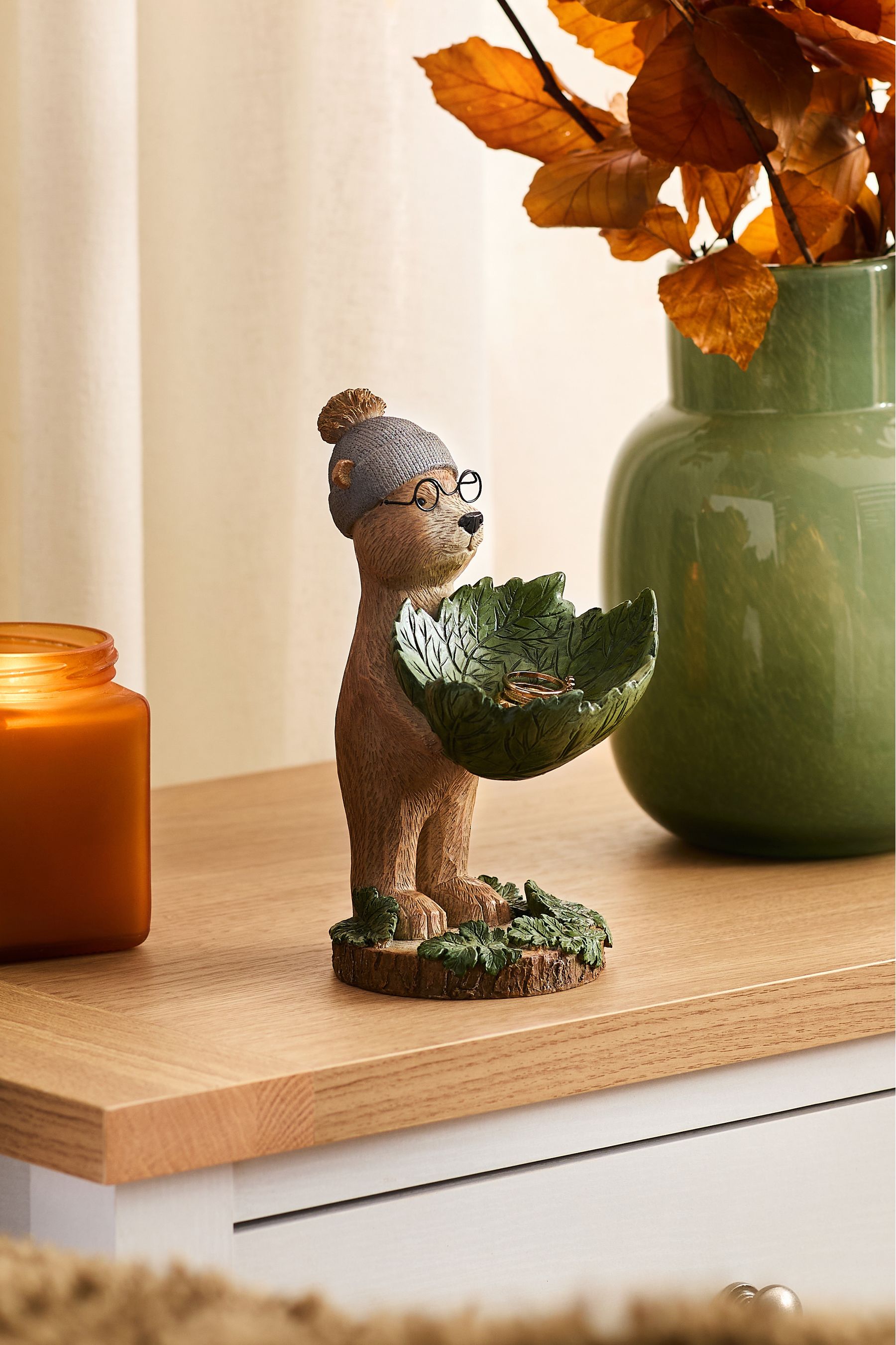 Buy Natural Bertie Bear Leaf Trinket Dish from Next Switzerland