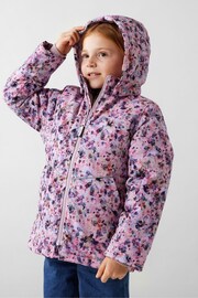 Name It Pink Zip Up Printed Raincoat - Image 1 of 6