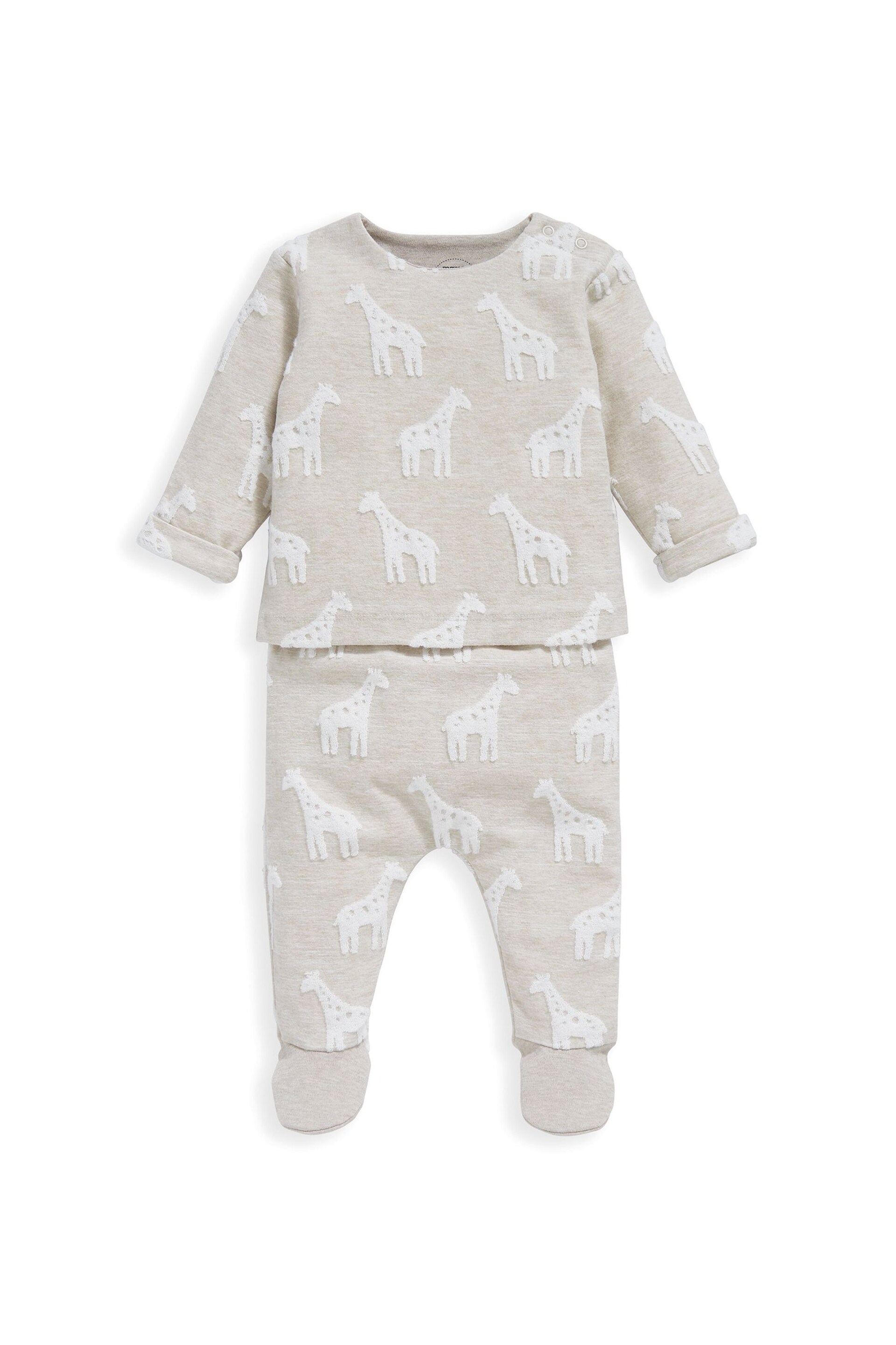 Mamas & Papas Brown 2 Piece Giraffe Textured Set - Image 1 of 4