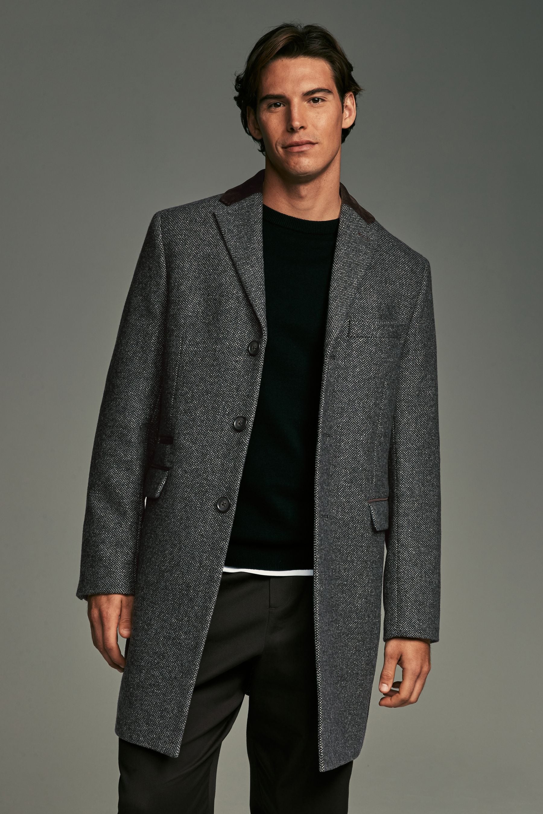 Grey wool coat uk best sale