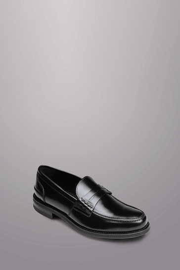 Charles Tyrwhitt Black High Shine Leather Penny Loafers