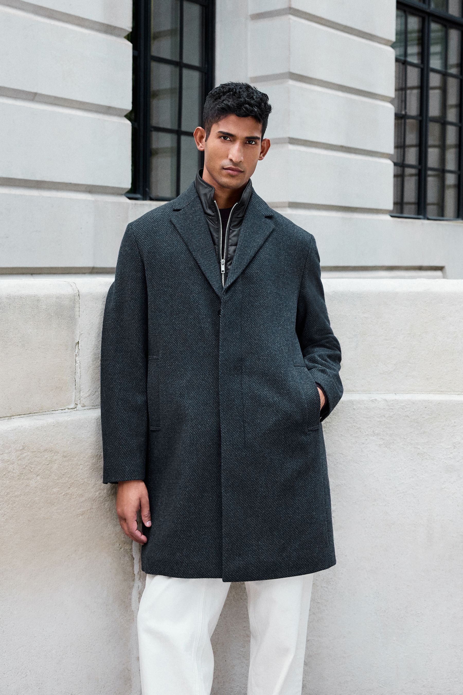 Mens navy smart coat store
