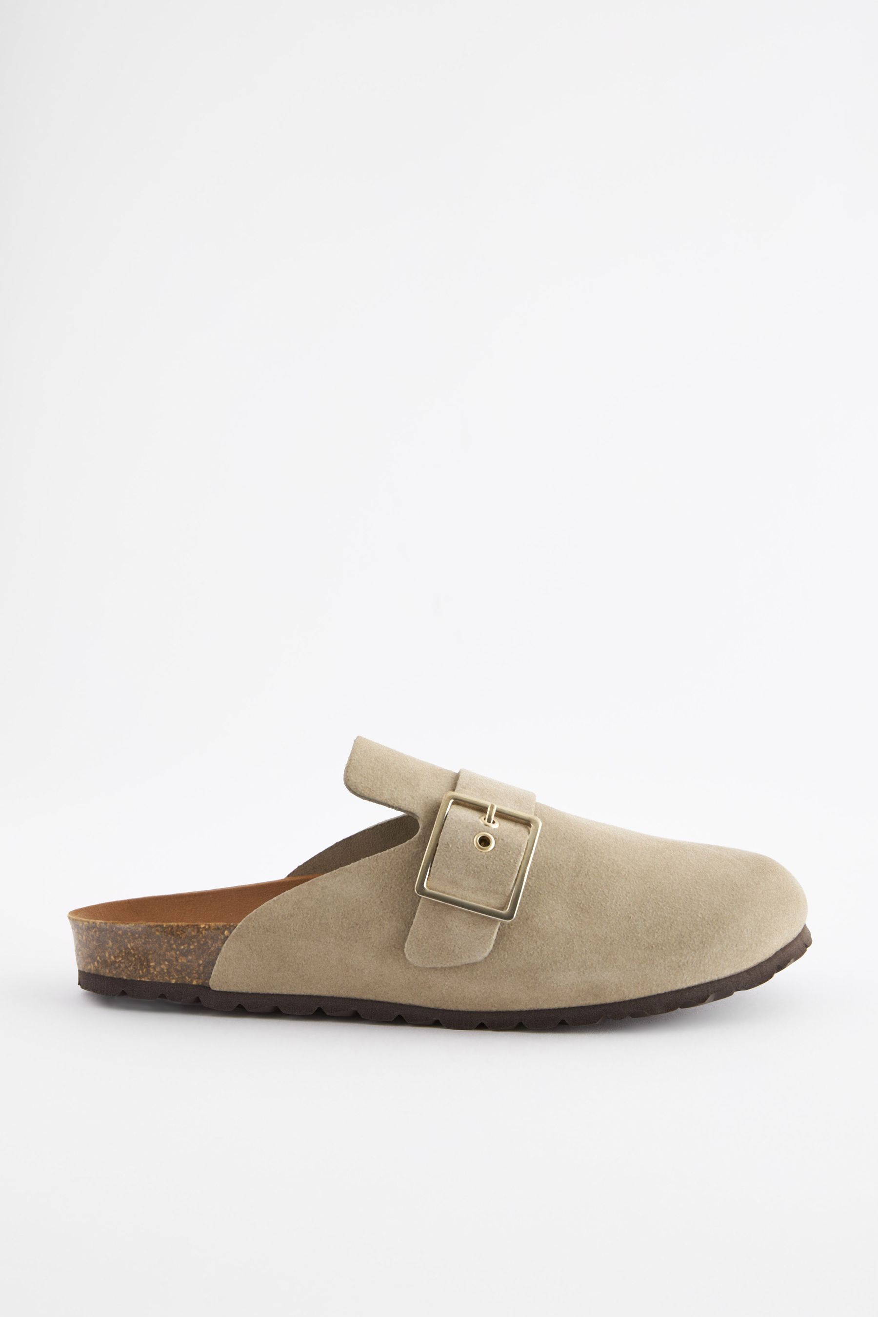 Mink Brown Forever Comfort Suede Footbed Clogs