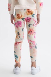 Reiss Pink Essie Senior Floral Print Leggings - Image 5 of 6