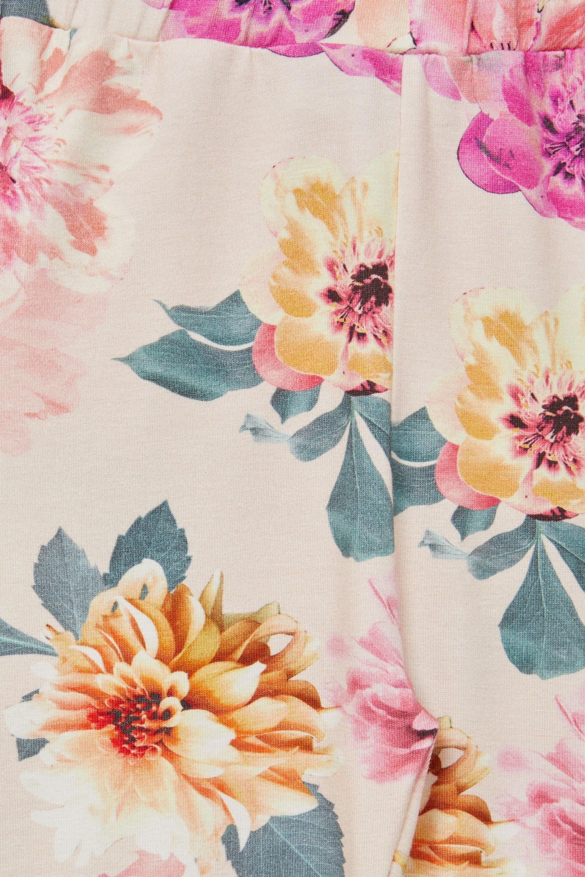 Reiss Pink Essie Senior Floral Print Leggings - Image 6 of 6