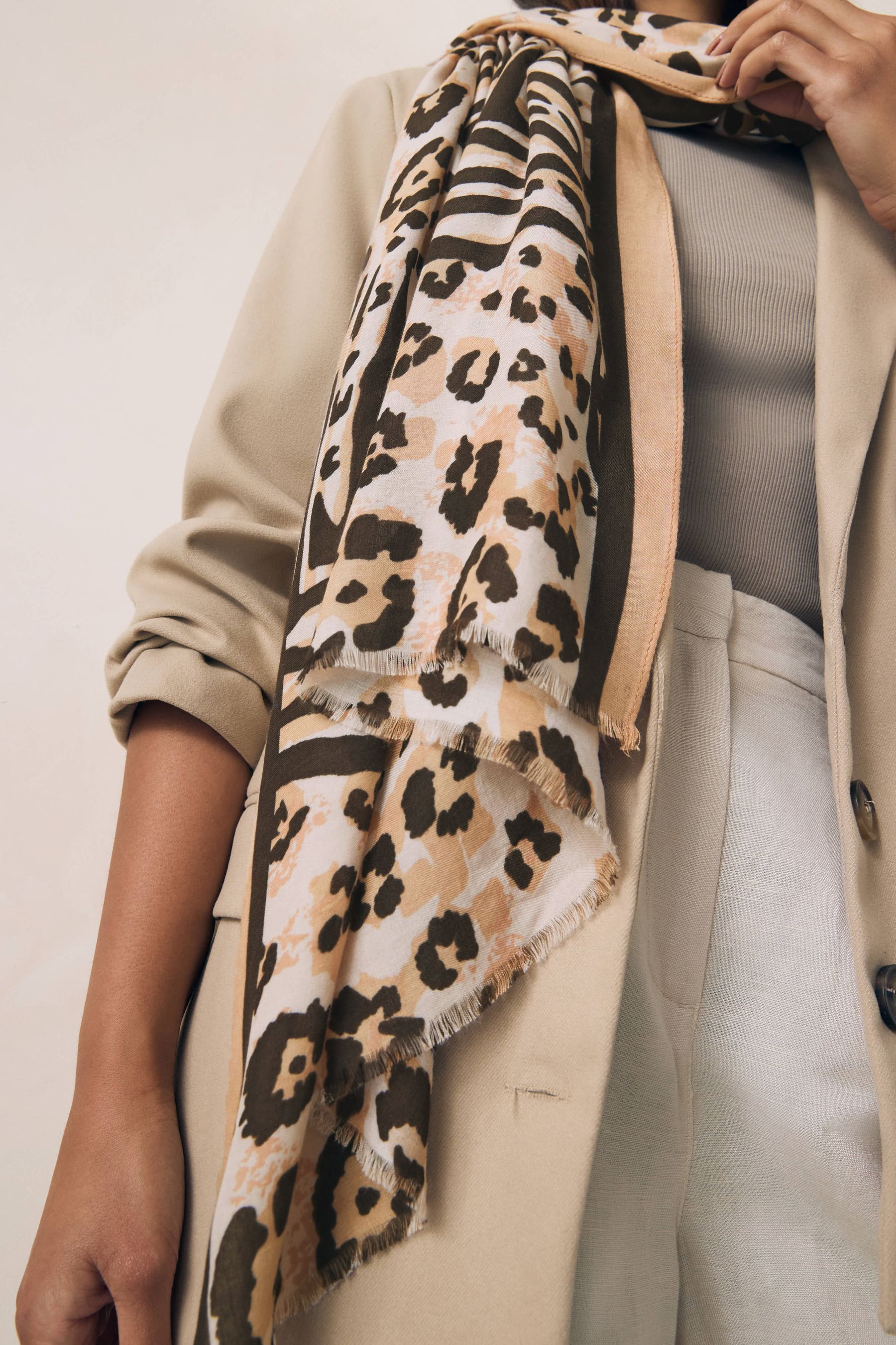 Buy Nude Animal Lightweight Scarf from the Next UK online shop