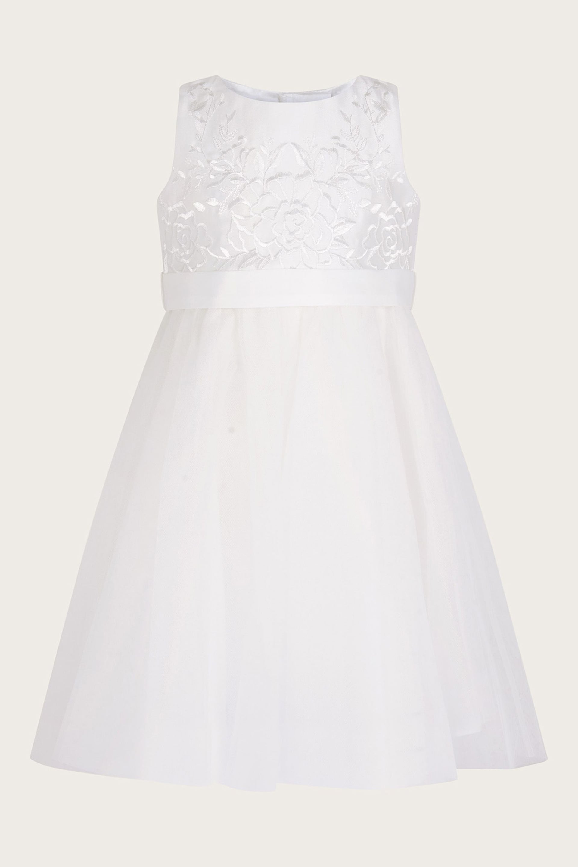 Monsoon Cream Baby Odette Alice Tulle Dress - Image 1 of 3