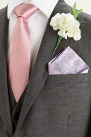 Light Pink Tie, Pocket Square and Cufflinks Gift Set - Image 3 of 4