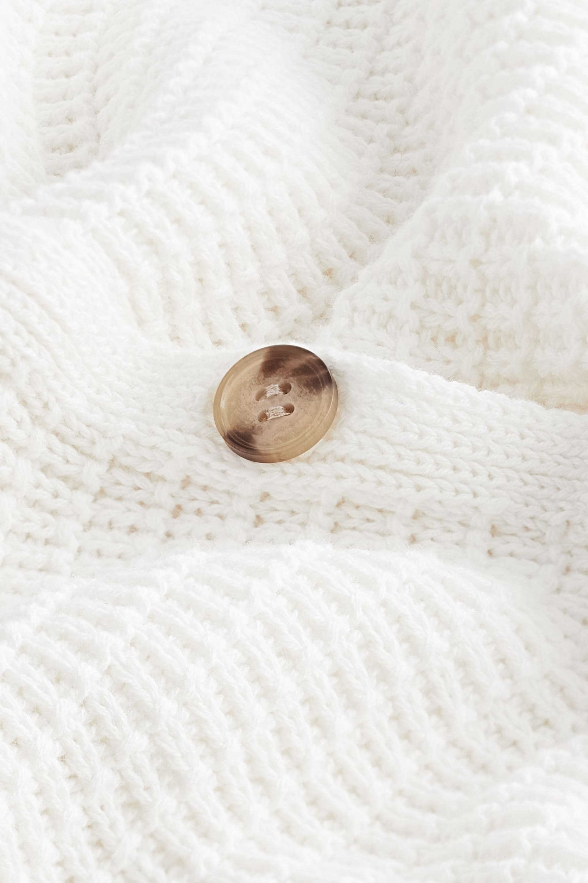 Ecru Button Front Crochet Waistcoat - Image 6 of 6