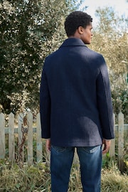 Navy Blue Signature 100% Wool Pea Coat - Image 3 of 4