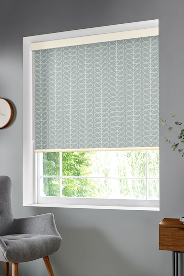 Orla Kiely Blue Linear Stem Made To Measure Roller Blind