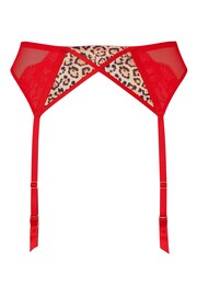 Ann Summers Red/Animal Print Instinctive Suspender Belt - Image 5 of 5